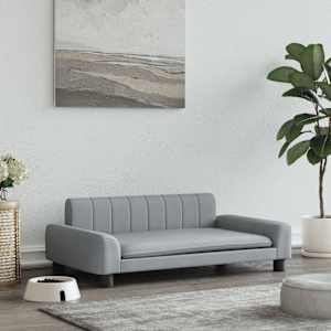 Pelíšek pro psy světle šedý 90 x 53 x 30 cm textil