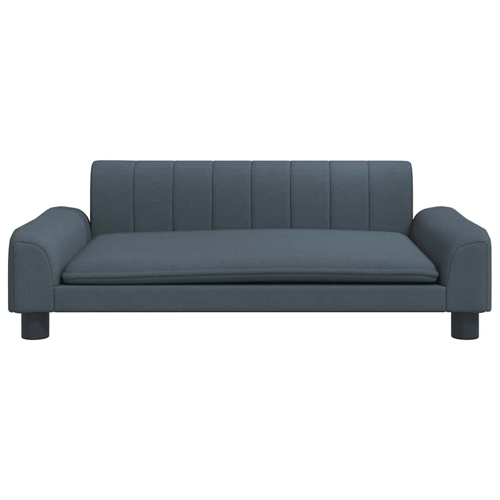 vidaXL Hondenmand 90x53x30 cm stof donkergrijs afbeelding