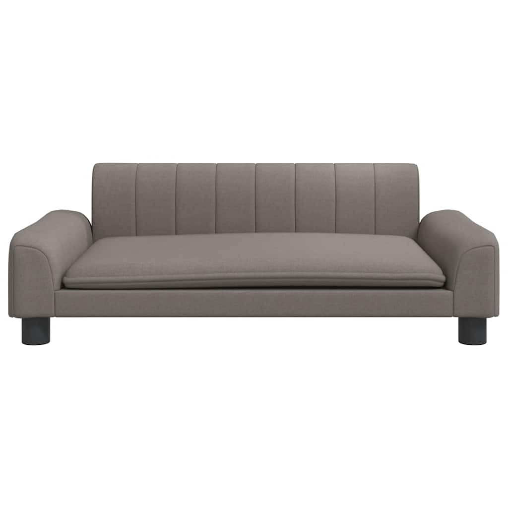 vidaXL Pat de câini, taupe, 90x53x30 cm, material textil