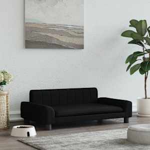 Pelíšek pro psy černý 90 x 53 x 30 cm textil