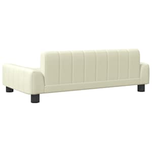 Pelíšek pro psy krémový 90 x 53 x 30 cm umělá kůže - obrázek 5
