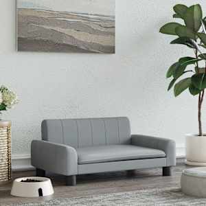 Pelíšek pro psy světle šedý 70 x 45 x 30 cm textil - obrázek 1