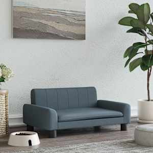 Pelíšek pro psy tmavě šedý 70 x 45 x 30 cm textil - obrázek 1