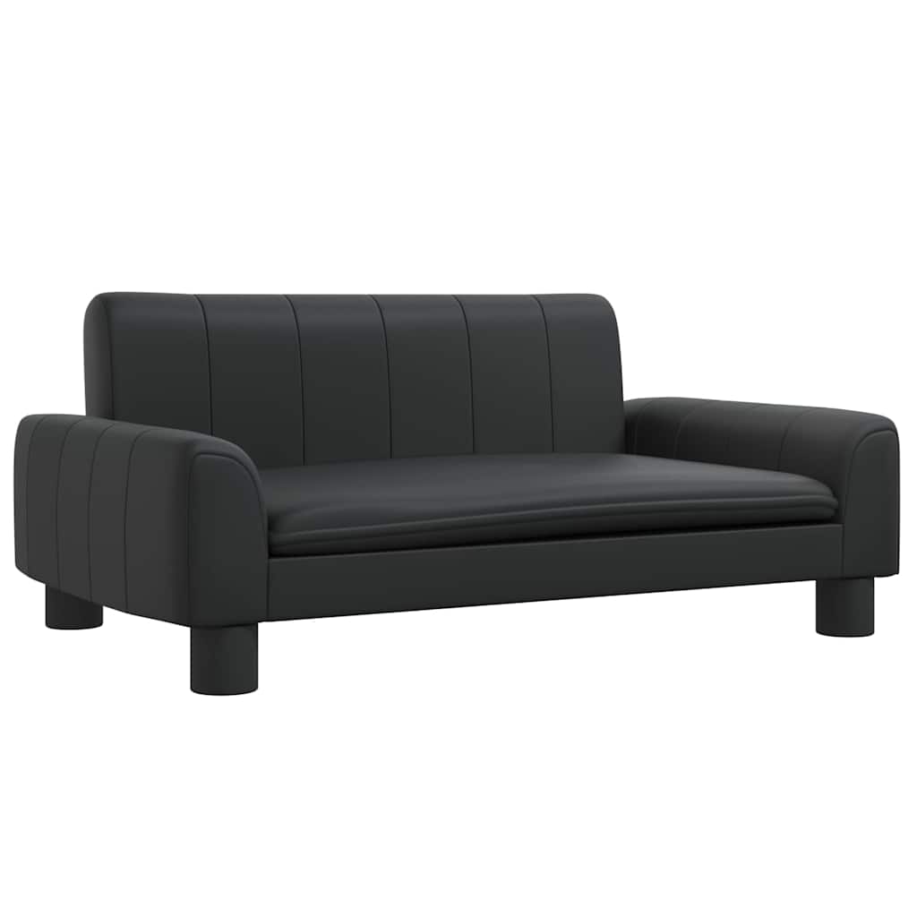 vidaXL Pelíšek pro psy černý 70 x 45 x 30 cm umělá kůže