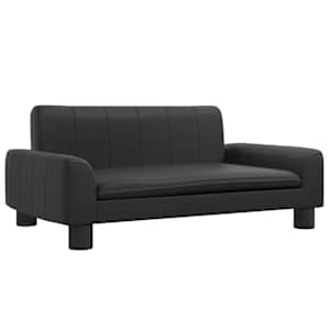 Pelíšek pro psy černý 70 x 45 x 30 cm umělá kůže - obrázek 2