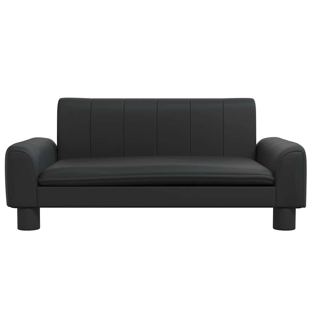 vidaXL Pat de câini, negru, 70x45x30 cm, piele ecologică