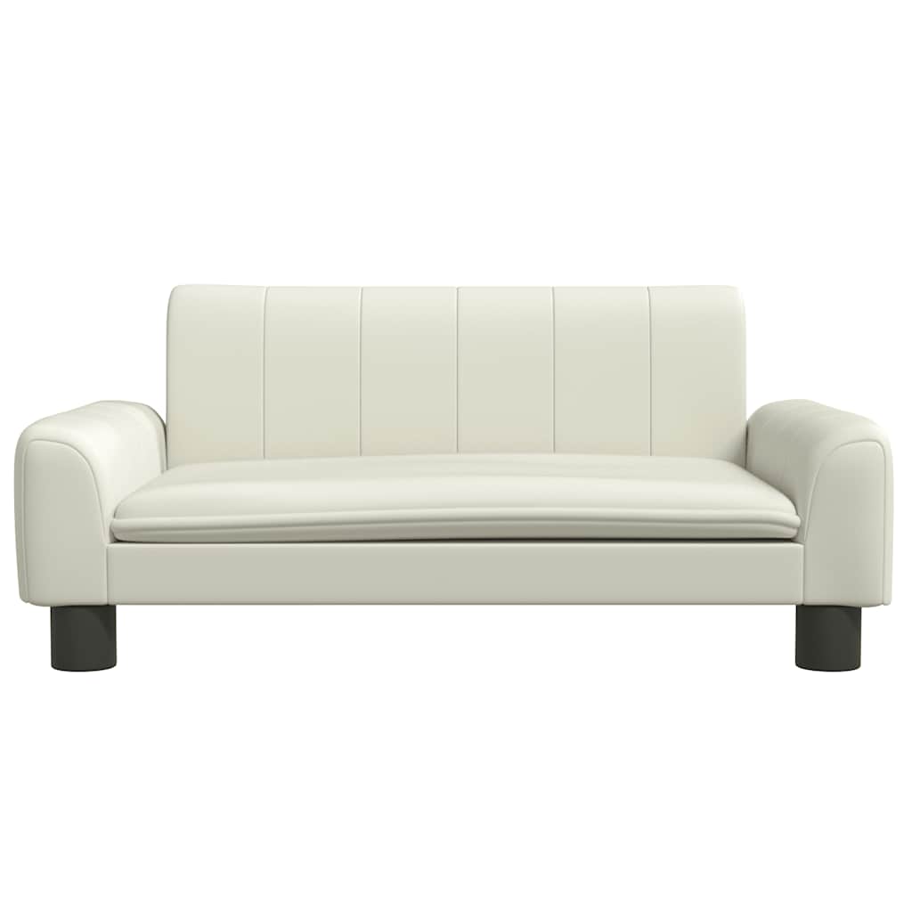 vidaXL Hondenmand 70x45x30 cm kunstleer crèmekleurig afbeelding