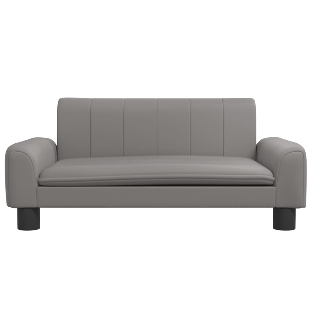 Canapé gris en similicuir pour chien - 70x45x30 cm