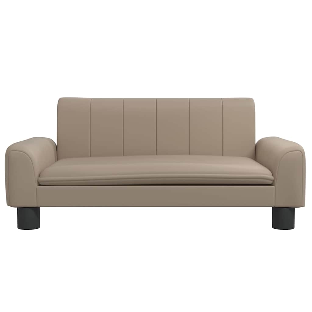 vidaXL Hondenmand 70x45x30 cm kunstleer cappuccinokleurig afbeelding