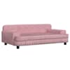 vidaXL koeravoodi, roosa, 90 x 53 x 30 cm, samet