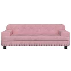 vidaXL Cama para perros de terciopelo rosa 90x53x30 cm