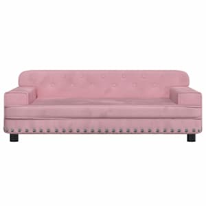 vidaXL Κρεβάτι Σκύλου Ροζ 90 x 53 x 30 εκ. Βελούδινο