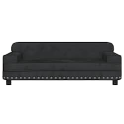 vidaXL Lit pour chien noir 90x53x30 cm velours