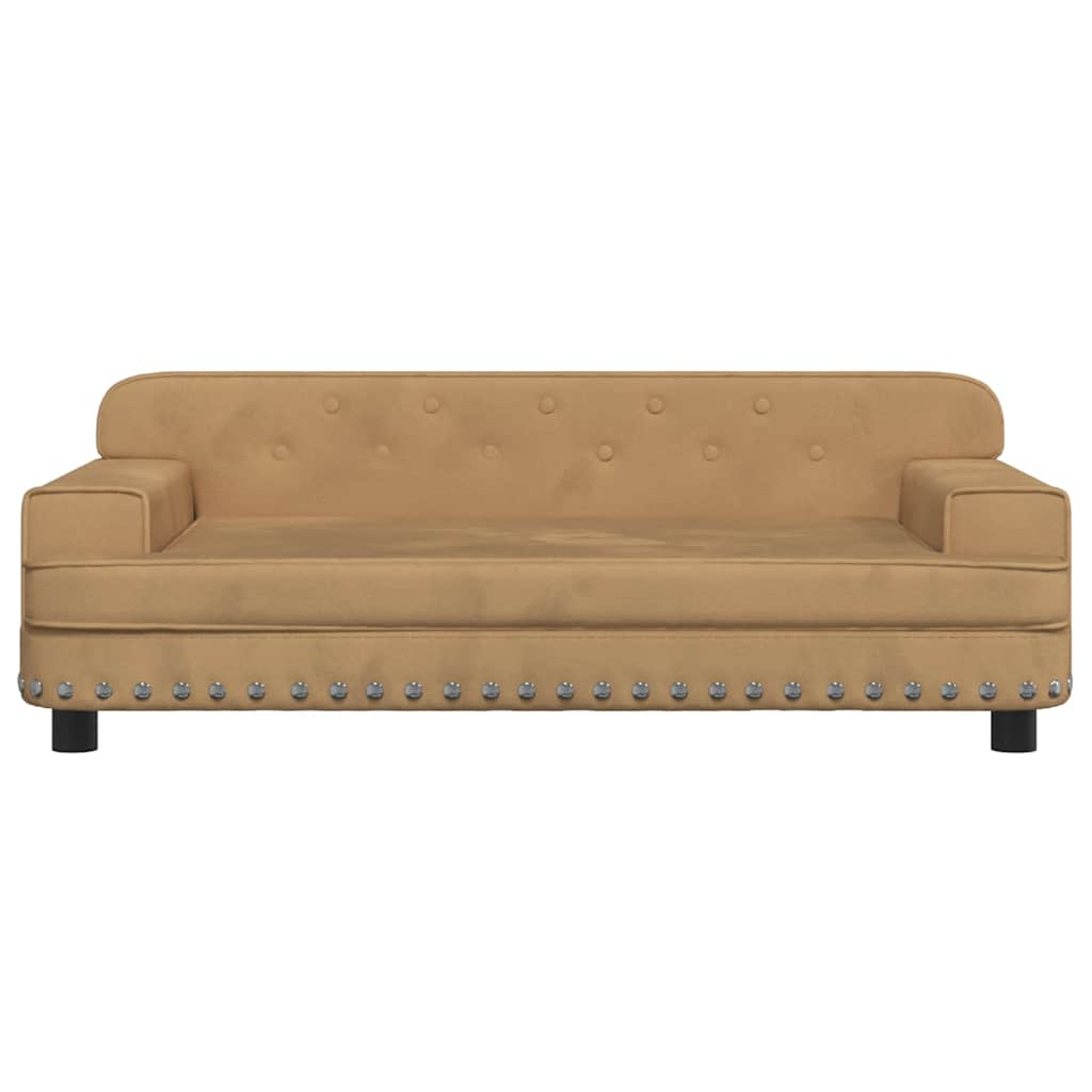 vidaXL Hondenmand 90x53x30 cm fluweel bruin afbeelding