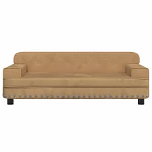 vidaXL Κρεβάτι Σκύλου Καφέ 90 x 53 x 30 εκ. Βελούδινο