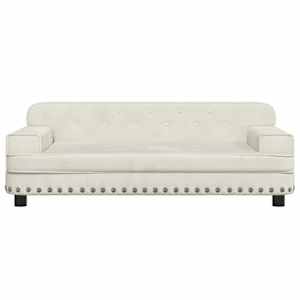 vidaXL Κρεβάτι Σκύλου Κρεμ 90 x 53 x 30 εκ. Βελούδινο