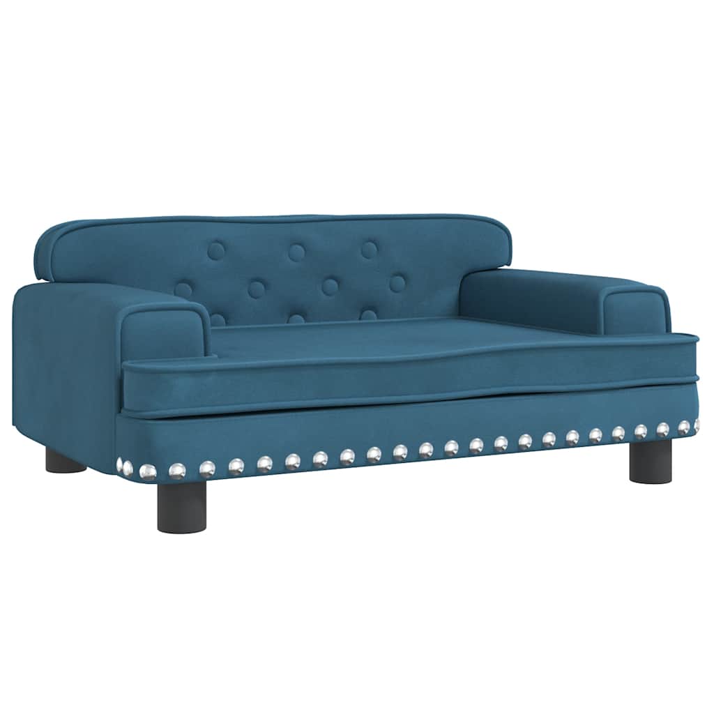 vidaXL Pelíšek pro psy modrý 70 x 45 x 30 cm samet