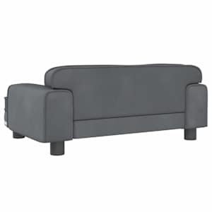 Pelíšek pro psy tmavě šedý 70 x 45 x 30 cm samet - obrázek 5