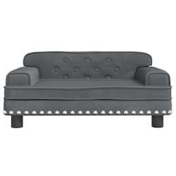vidaXL Lit pour chien gris fonc&eacute; 70x45x30 cm velours