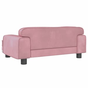 Pelíšek pro psy růžový 70 x 45 x 30 cm samet - obrázek 5