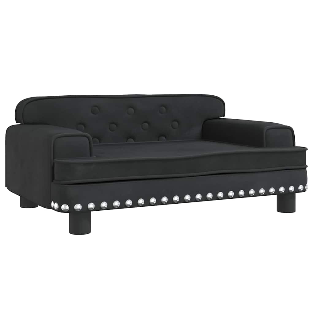 vidaXL Pelíšek pro psy černý 70 x 45 x 30 cm samet