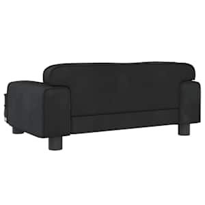 Pelíšek pro psy černý 70 x 45 x 30 cm samet - obrázek 5