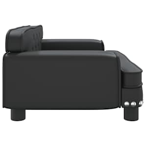 Pelíšek pro psy černý 70 x 45 x 30 cm umělá kůže - obrázek 4