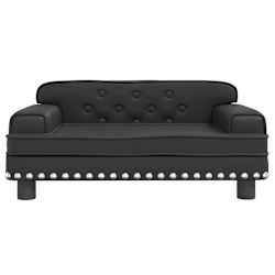 vidaXL Lit pour chien noir 70x45x30 cm similicuir
