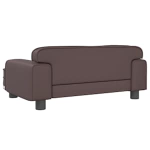Pelíšek pro psy hnědý 70 x 45 x 30 cm umělá kůže - obrázek 5