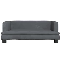 vidaXL Pasja postelja temno siva 80x45x30 cm žamet
