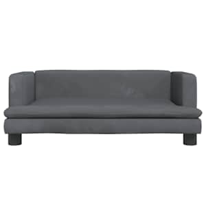vidaXL Lit pour chien gris fonc&eacute; 80x45x30 cm velours
