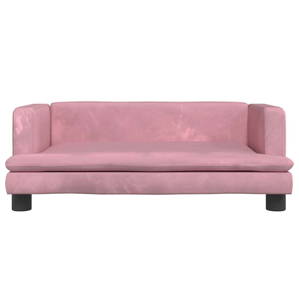 vidaXL Hondenmand 80x45x30 cm fluweel roze afbeelding