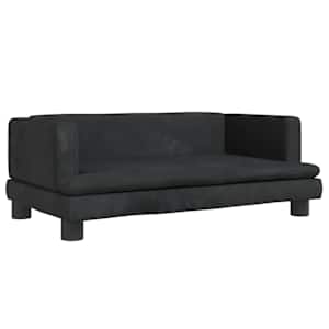 vidaXL koeravoodi, must, 80 x 45 x 30 cm, samet
