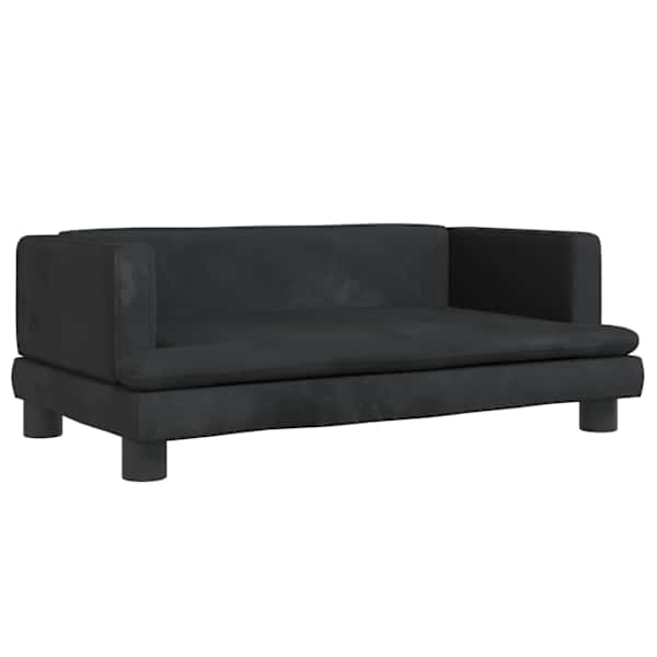 vidaXL koeravoodi, must, 80 x 45 x 30 cm, samet