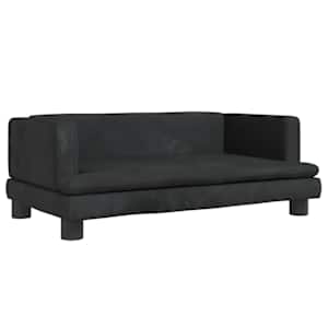 Pelíšek pro psy černý 80 x 45 x 30 cm samet - obrázek 2