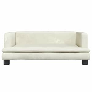 Pelíšek pro psy krémový 80 x 45 x 30 cm samet - obrázek 3