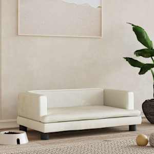 Pasja postelja krem 80x45x30 cm žamet