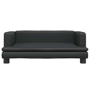 vidaXL Lit pour chien noir 80x45x30 cm similicuir