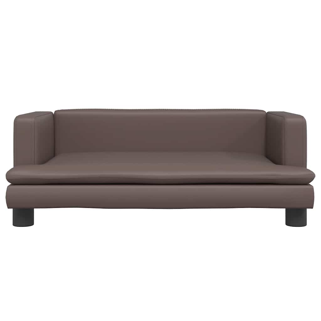 vidaXL Hondenmand 80x45x30 cm kunstleer bruin afbeelding
