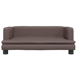 vidaXL Krevet za pse smeđi 80 x 45 x 30 cm od umjetne kože