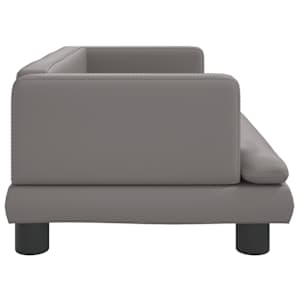 Pelíšek pro psy šedý 80 x 45 x 30 cm umělá kůže - obrázek 4