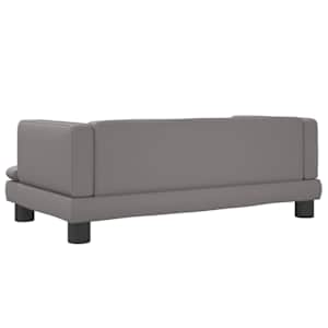 Pelíšek pro psy šedý 80 x 45 x 30 cm umělá kůže - obrázek 5