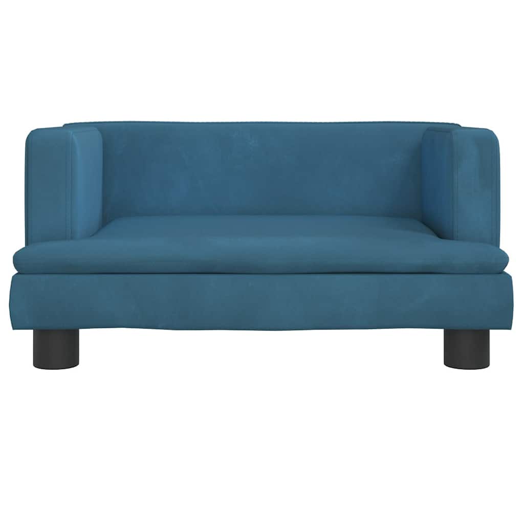 vidaXL Hondenmand 60x40x30 cm fluweel blauw afbeelding