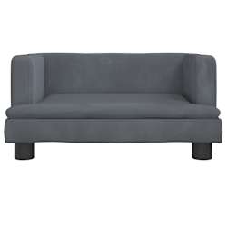 vidaXL Lit pour chien gris fonc&eacute; 60x40x30 cm velours