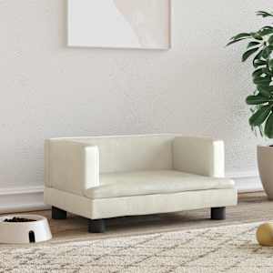 Pasja postelja krem 60x40x30 cm žamet