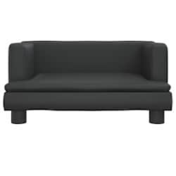 vidaXL Pasja postelja črna 60x40x30 cm umetno usnje