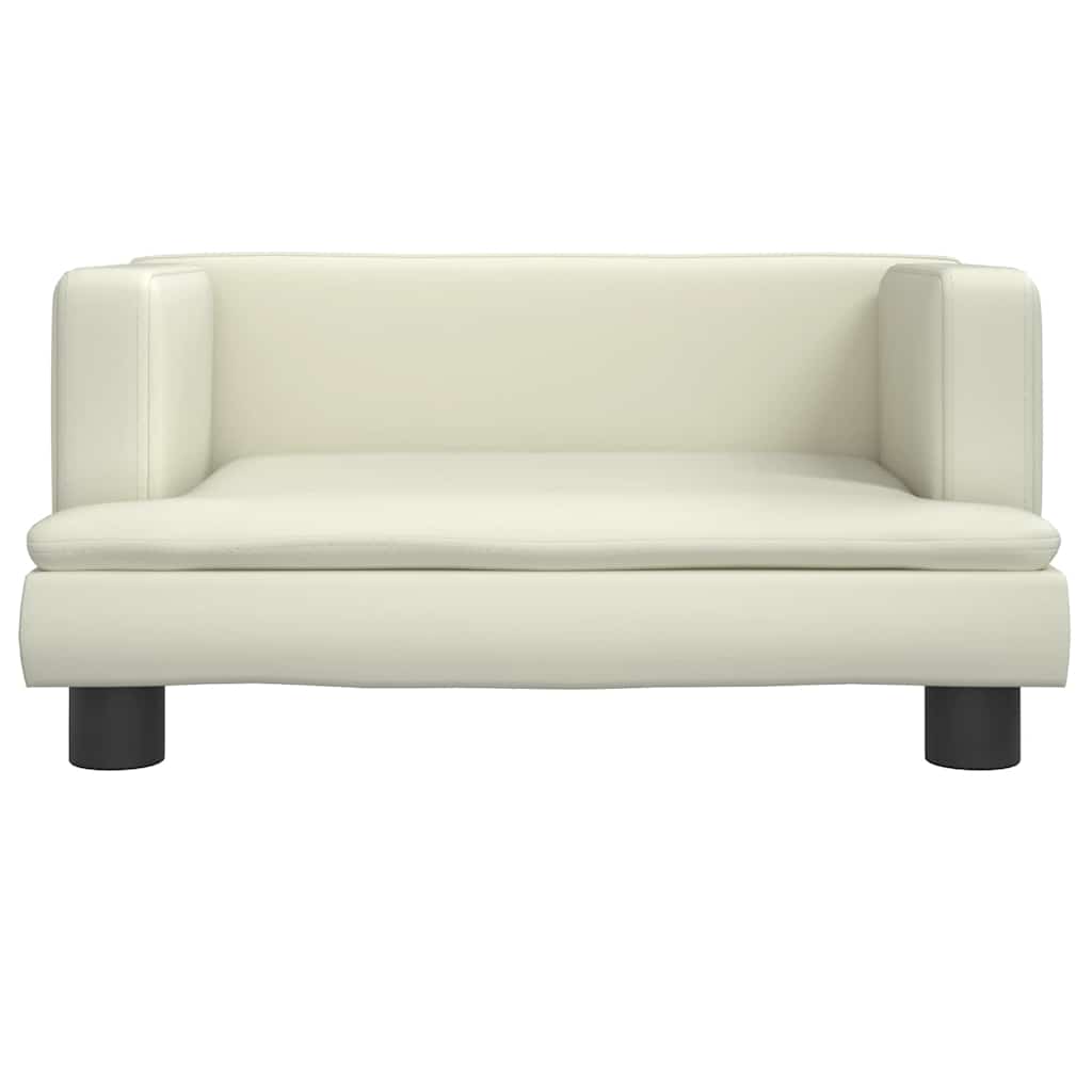 vidaXL Hondenmand 60x40x30 cm kunstleer crèmekleurig afbeelding