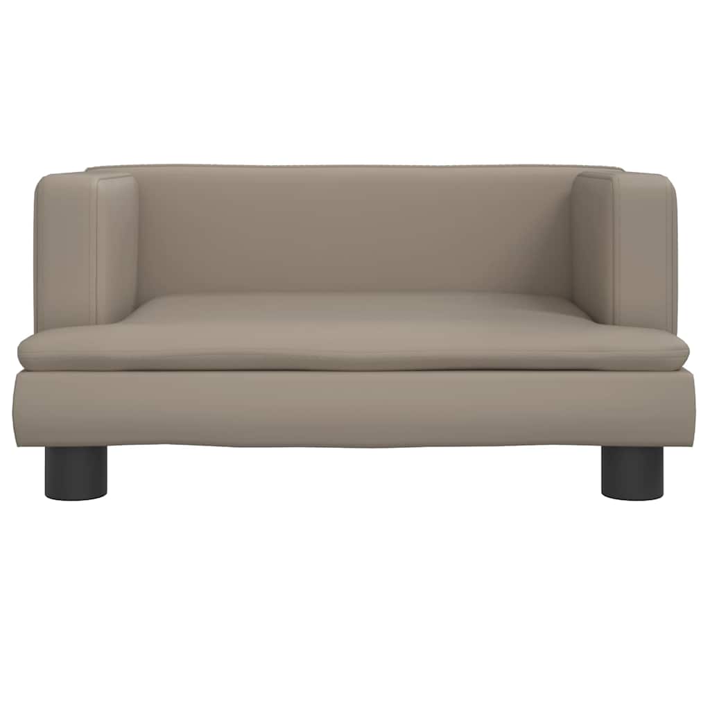 vidaXL Hondenmand 60x40x30 cm kunstleer cappuccinokleurig afbeelding