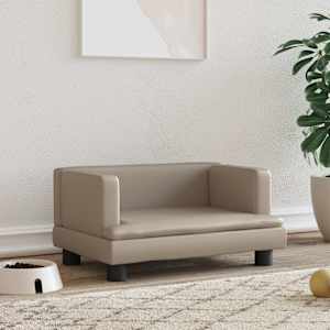 Pelíšek pro psy cappuccino 60 x 40 x 30 cm umělá kůže - obrázek 1