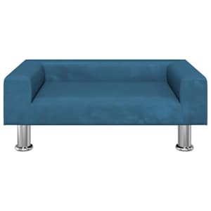 Pelíšek pro psy modrý 70 x 45 x 26,5 cm samet - obrázek 3